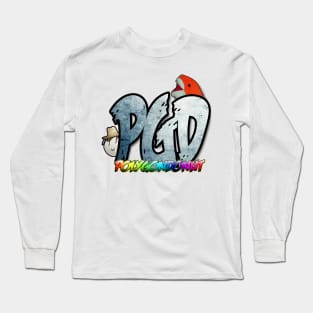 Polygon Donut - Layout 2 - BW / color text with Avatar & Sharky Long Sleeve T-Shirt